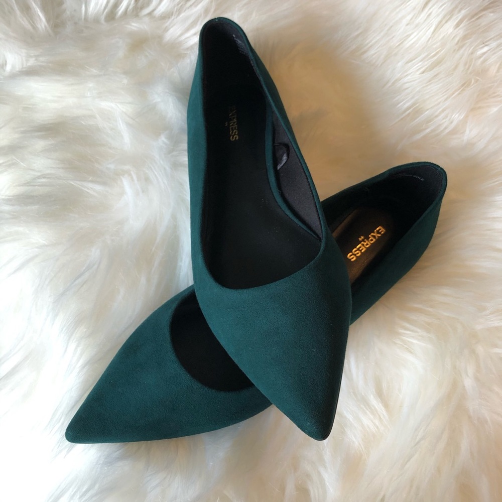 Hunter Green Aldo Suede Flats